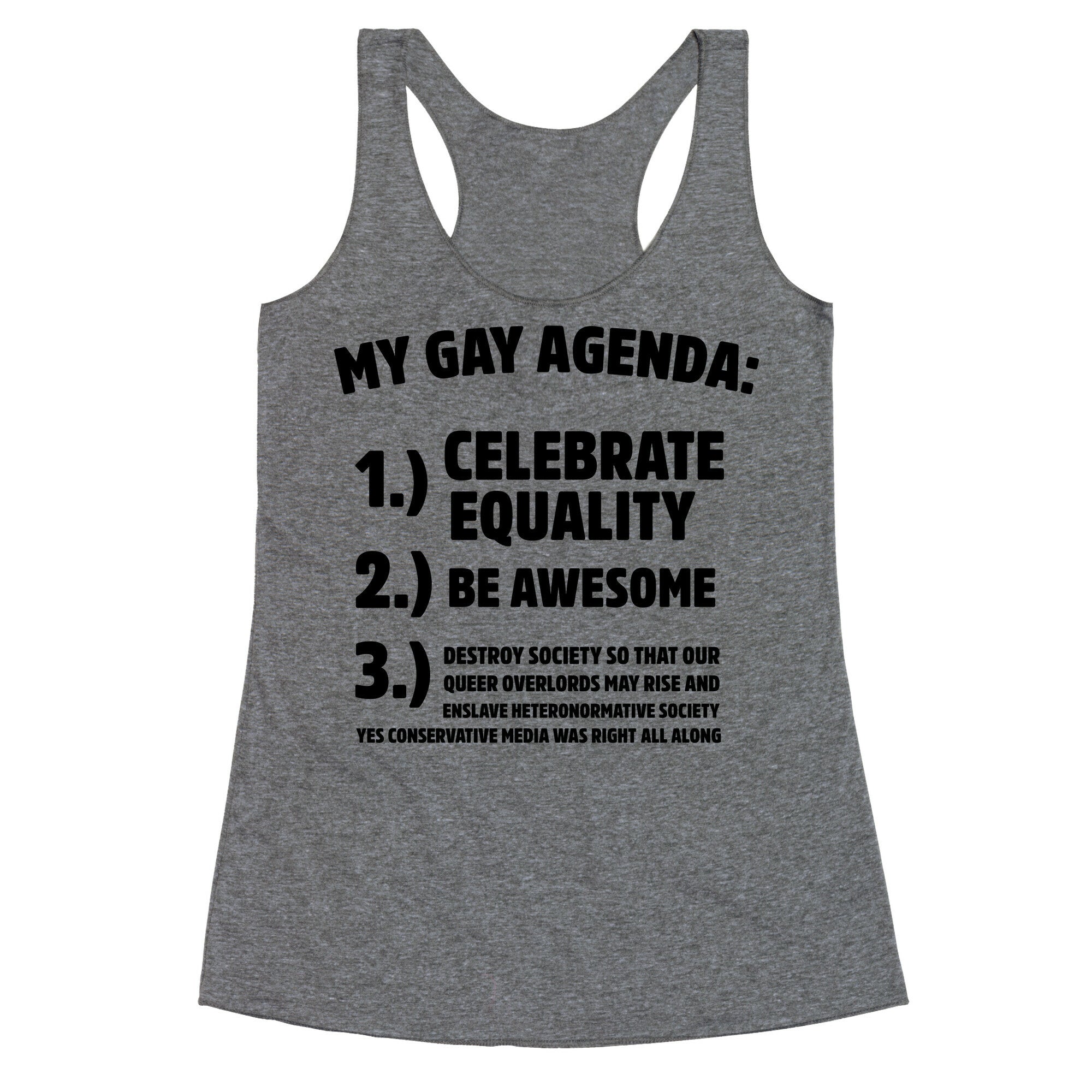 My Gay Agenda Racerback Tank